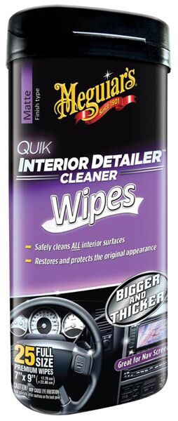 Quik Interior Detailer Wipes - Очищающие салфетки для ухода за салоном (25шт/уп), G13600