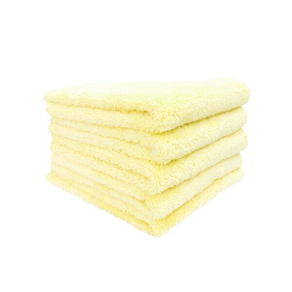 Plush light edge less buffing towel (32х32см) - Двустороннее полотенце для располировки, Желтое